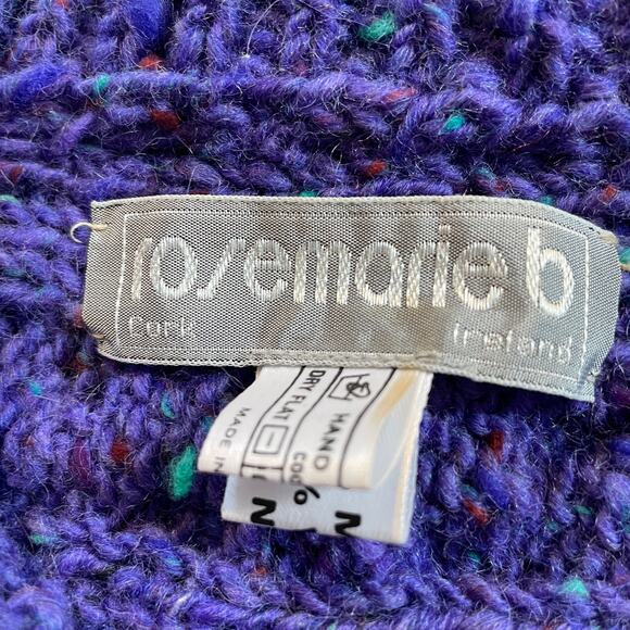 Vintage Rosemarie B Mohair Wool Hand Knit Ireland Sweater L Sheep - Picture 16 of 16